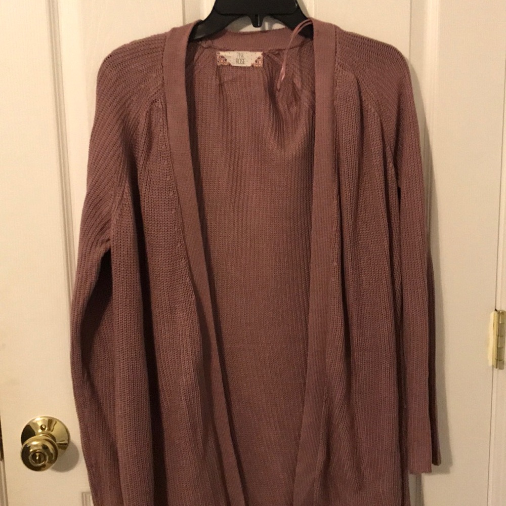 pink cardigan
